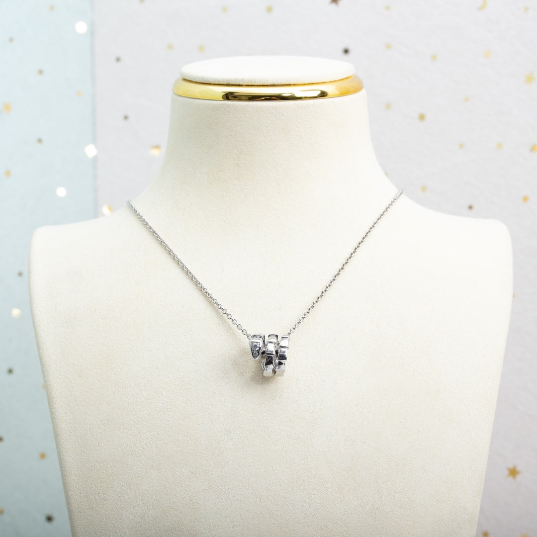 [Angela Jewellery]SERPENTI SILVER NECKLACE DIAMOND