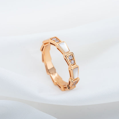 [Angela Jewellery]SERPENTI RING PINK GOLD DIAMOND MOP 3MM
