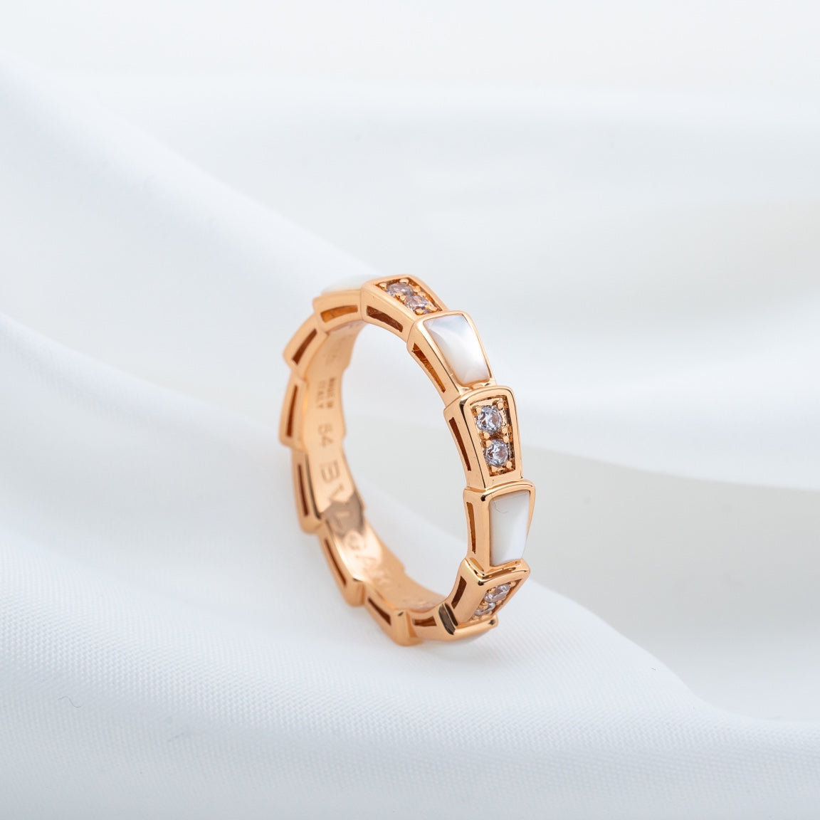 [Angela Jewellery]SERPENTI RING PINK GOLD DIAMOND MOP 3MM