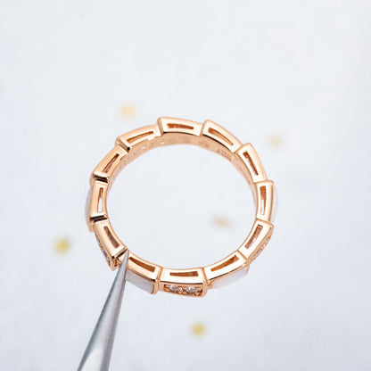 [Angela Jewellery]SERPENTI RING PINK GOLD DIAMOND MOP 3MM