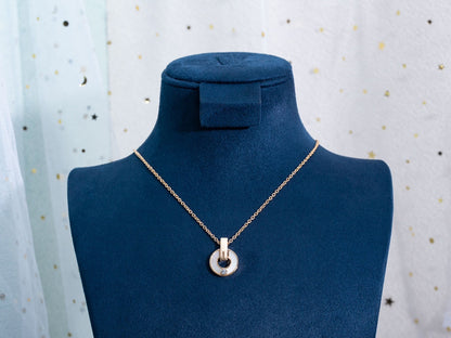 [Angela Jewellery]GARI NECKLACE PINK GOLD MOP