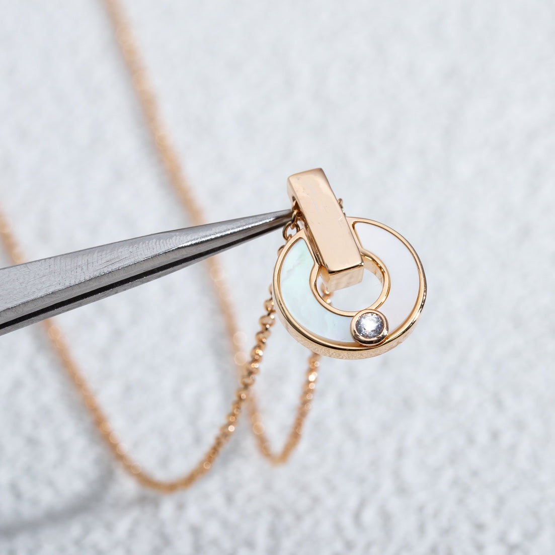 [Angela Jewellery]GARI NECKLACE PINK GOLD MOP