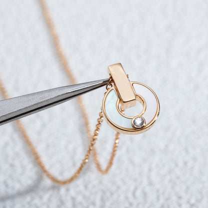 [Angela Jewellery]GARI NECKLACE PINK GOLD MOP