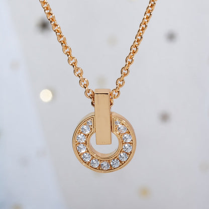 [Angela Jewellery]GARI NECKLACE PINK GOLD DIAMOND