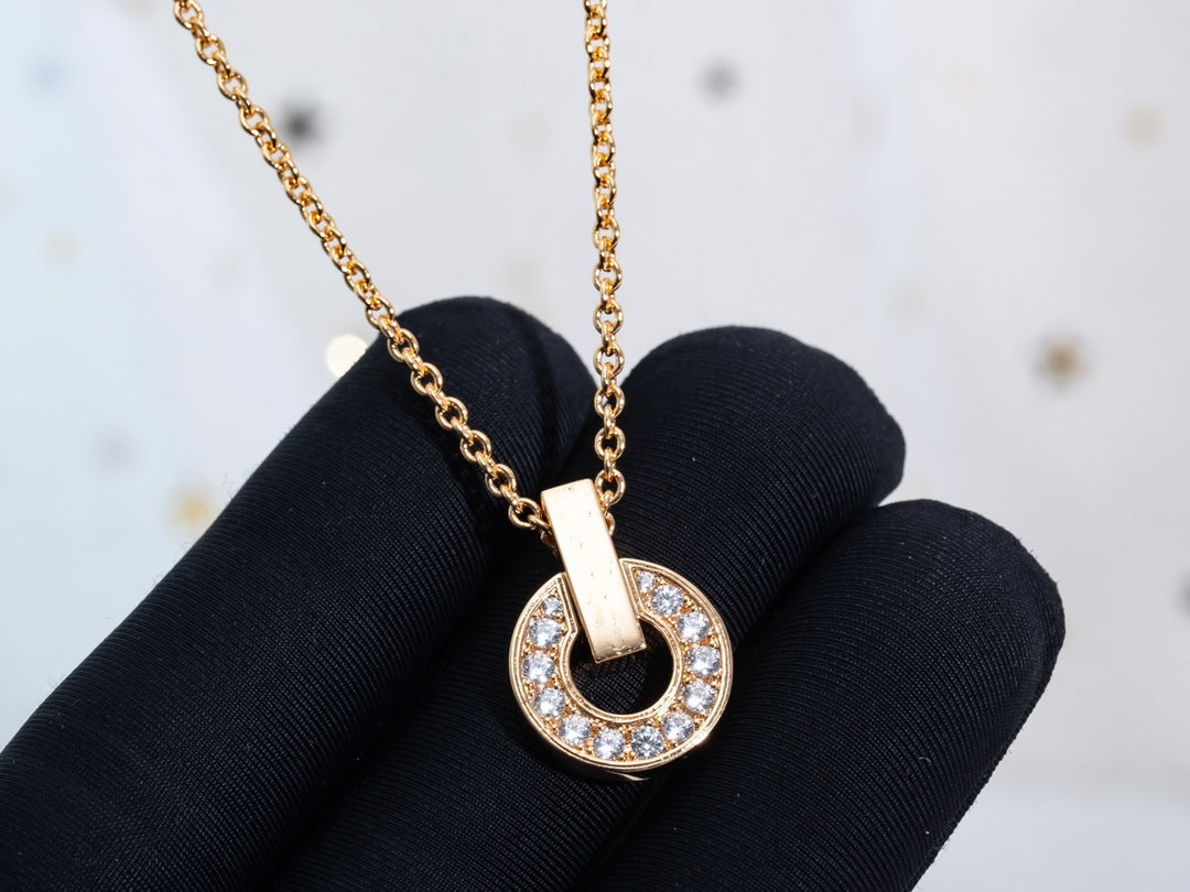[Angela Jewellery]GARI NECKLACE PINK GOLD DIAMOND