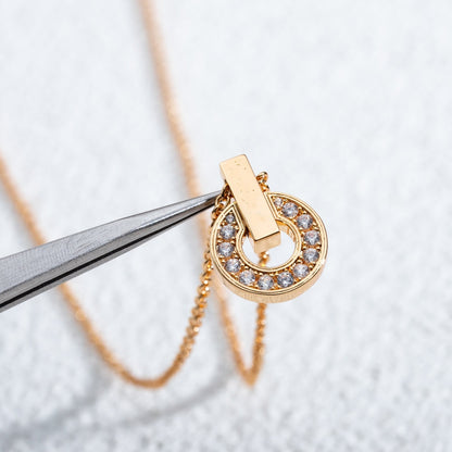 [Angela Jewellery]GARI NECKLACE PINK GOLD DIAMOND