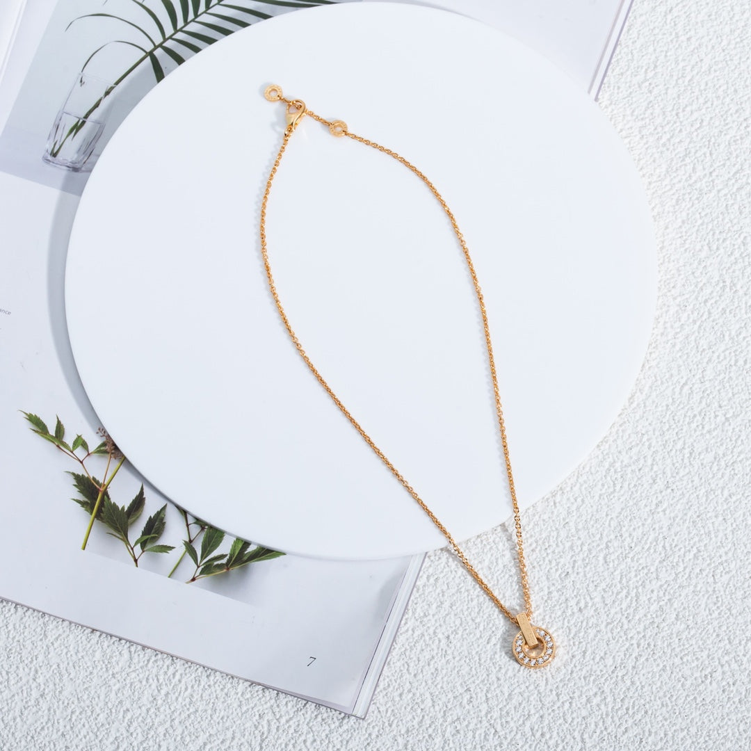 [Angela Jewellery]GARI NECKLACE PINK GOLD DIAMOND
