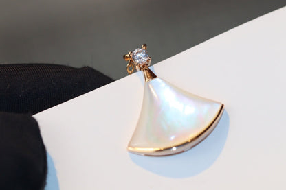 [Angela Jewellery]DREAM NECKLACE WHITE MOP PINK GOLD 1 DIAMOND