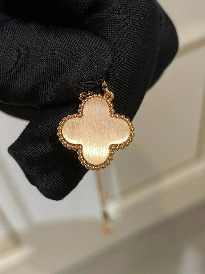 [Angela Jewellery]CLOVER 15MM DIAMOND RHODONITE NECKLACE