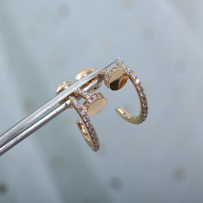 [Angela Jewellery]JUSTE EARRINGS 12.75MM PINK GOLD DIAMOND
