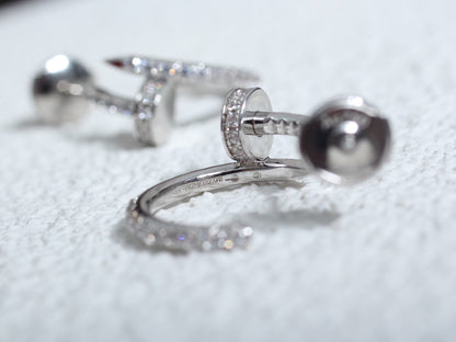 [Angela Jewellery]JUSTE EARRINGS 12.75MM SILVER DIAMOND