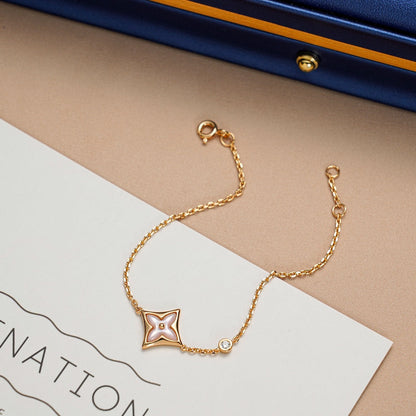 [Angela Jewellery]STAR 1 DIAMOND PINK GOLD BRACELET