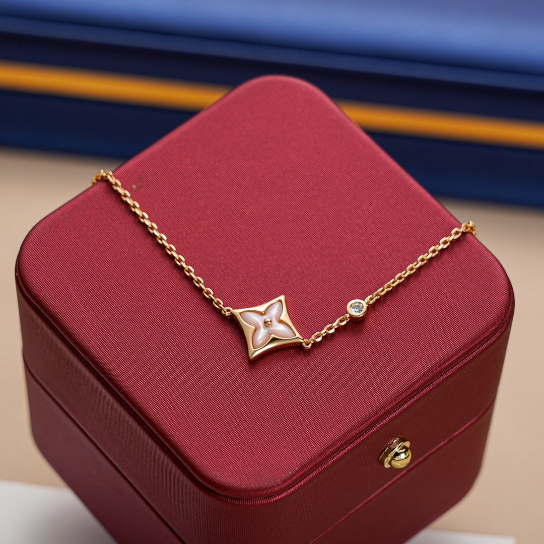 [Angela Jewellery]STAR 1 DIAMOND PINK GOLD BRACELET