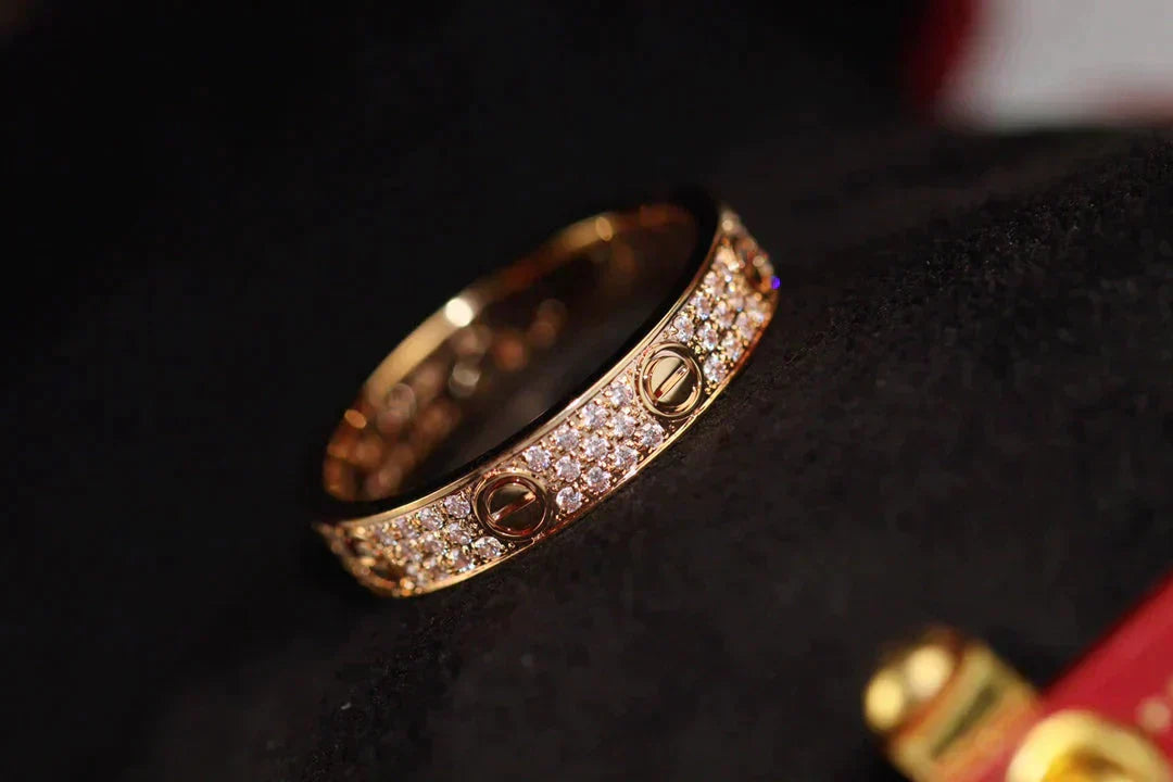 [Angela Jewellery]LOVE RING 3.6MM DIAMOND PAVED