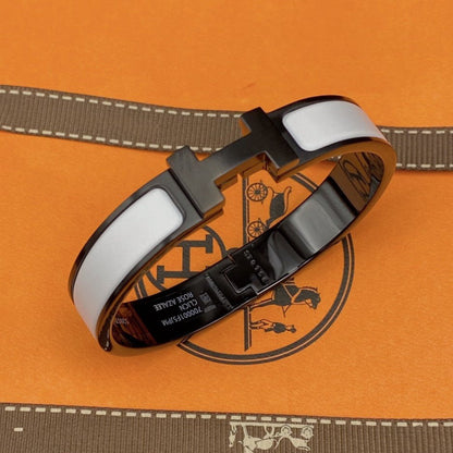 [Angela Jewellery]H BRACELET 12MM BLACK WHITE CERAMIC