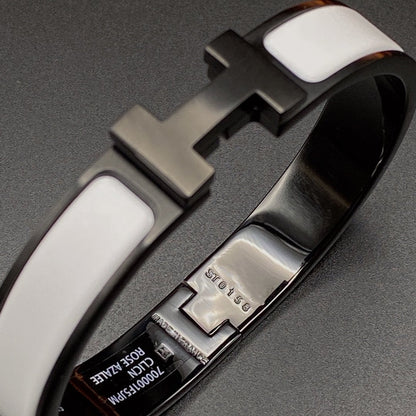 [Angela Jewellery]H BRACELET 12MM BLACK WHITE CERAMIC