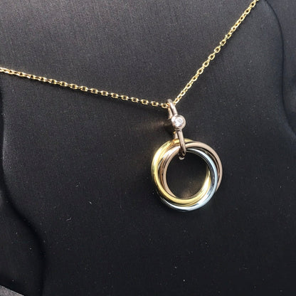 [Angela Jewellery]TRINITY SILVER GOLD PINK GOLD NECKLACE