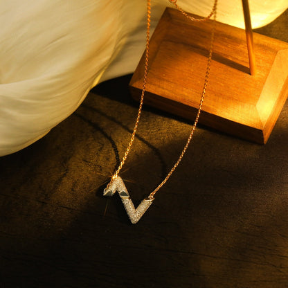[Angela Jewellery]VOLT SILVER DIAMOND PEDANT NECKLACE