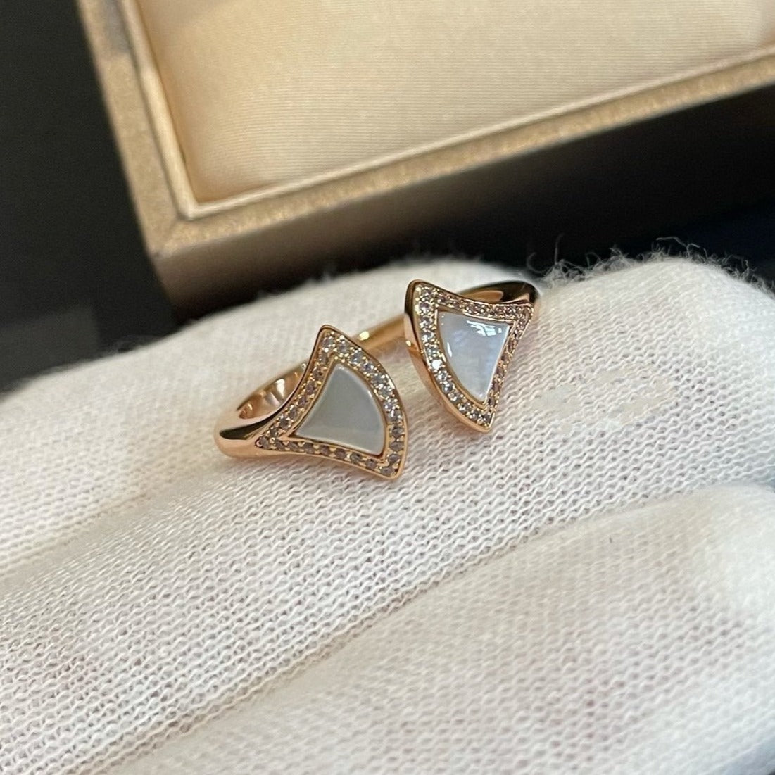 [Angela Jewellery]DREAM MOP DIAMOND OPEN RING