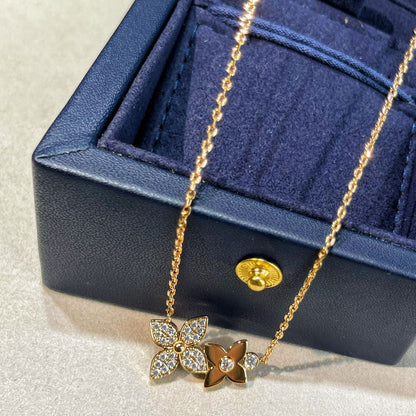 [Angela Jewellery]STAR BLOSSOM NECKLACE PINK GOLD DIAMONDS