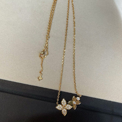 [Angela Jewellery]STAR BLOSSOM NECKLACE PINK GOLD DIAMONDS