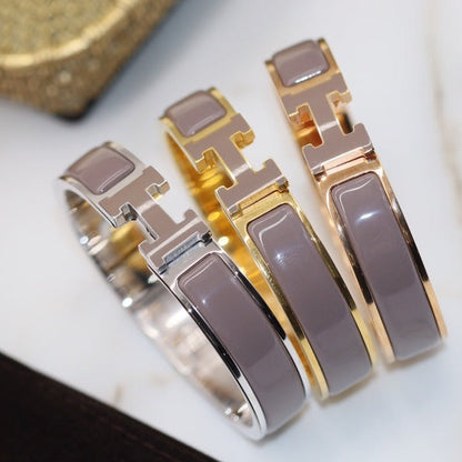 [Angela Jewellery]H BRACELET 12MM BROWN