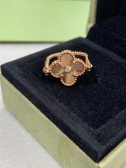 [Angela Jewellery]CLOVER RIVERSIBLE PINK GOLD RING