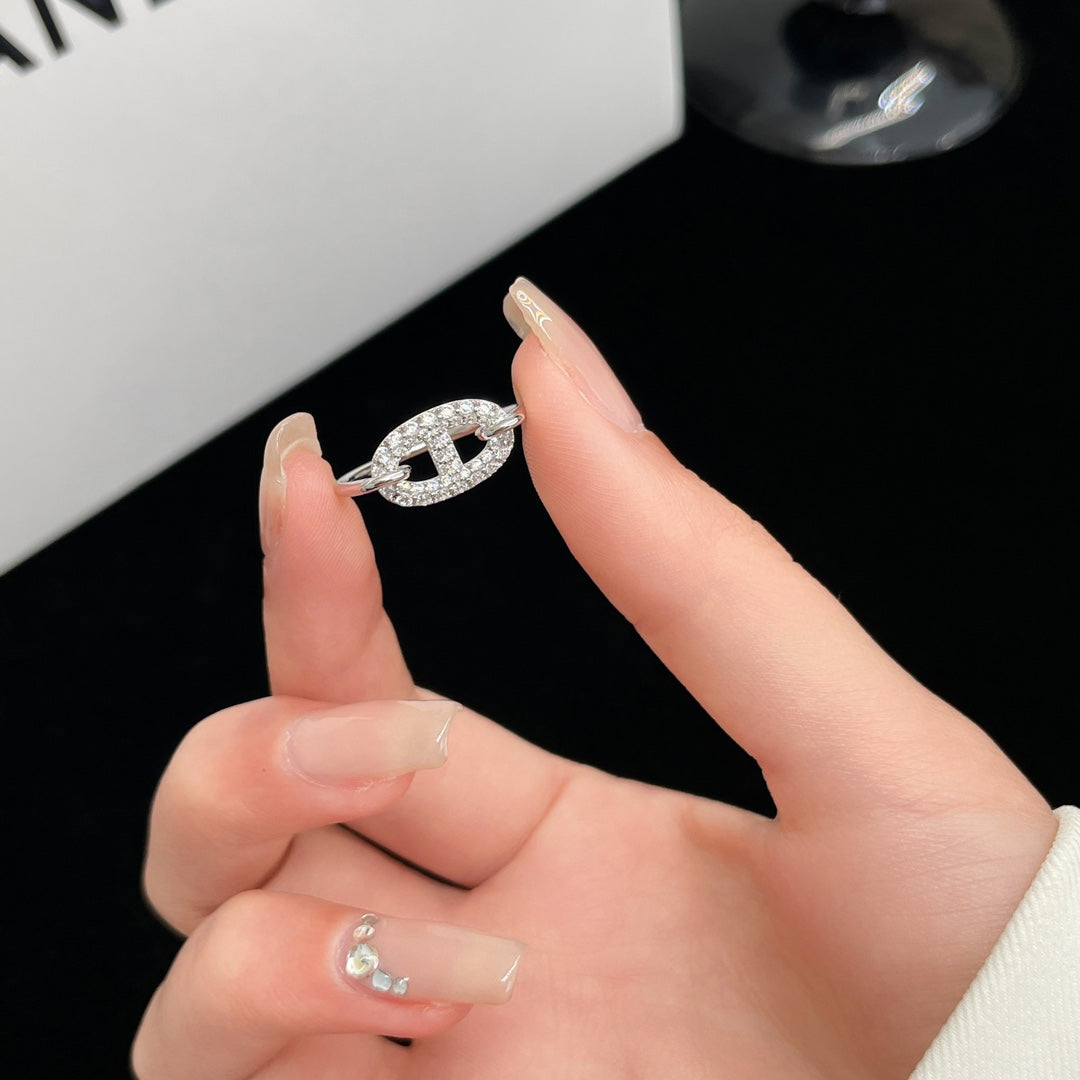 [Angela Jewellery]RONDE SMALL SILVER DIAMOND RING