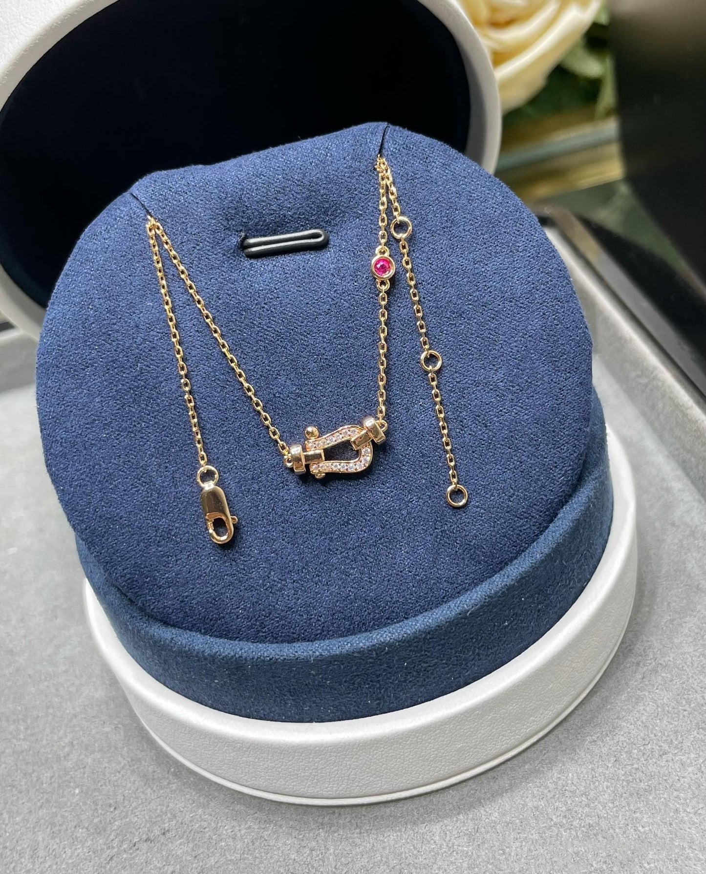 [Angela Jewellery]FORCE 10 DIAMOND PINK GOLD NECKLACE