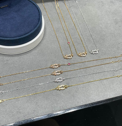 [Angela Jewellery]FORCE 10 DIAMOND PINK GOLD NECKLACE