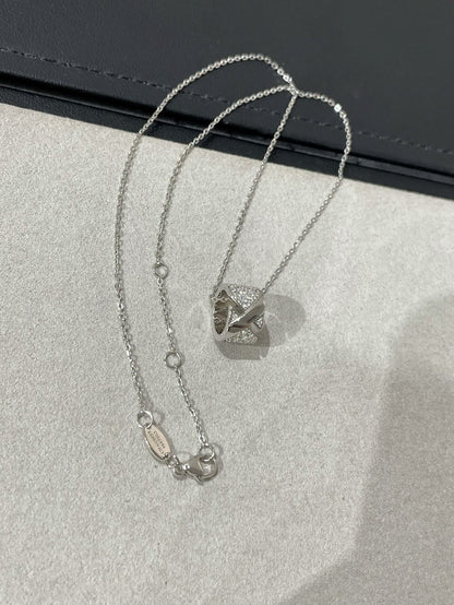 [Angela Jewellery]LIENS EVIDENCE DIAMOND PAVED NECKLACE