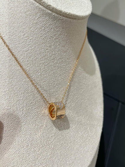 [Angela Jewellery]LIENS EVIDENCE DIAMOND PAVED NECKLACE