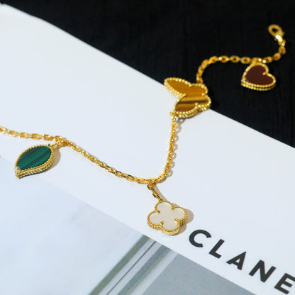 [Angela Jewellery]LUCKY SPRING 5 MOTIF GOLD BRACELET