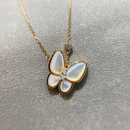 [Angela Jewellery]BUTTERFLY MOP DIAMOND NECKLACE