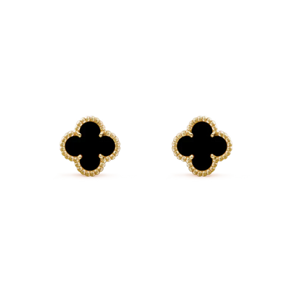 [Angela Jewellery]CLOVER MINI 9.5MM BLACK MOP EARRINGS