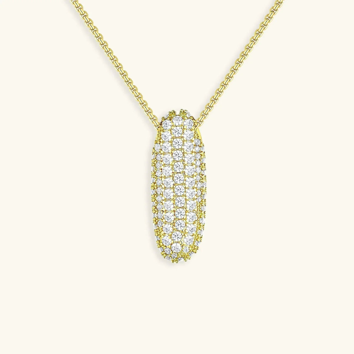 Bubble Initial Diamond Necklace