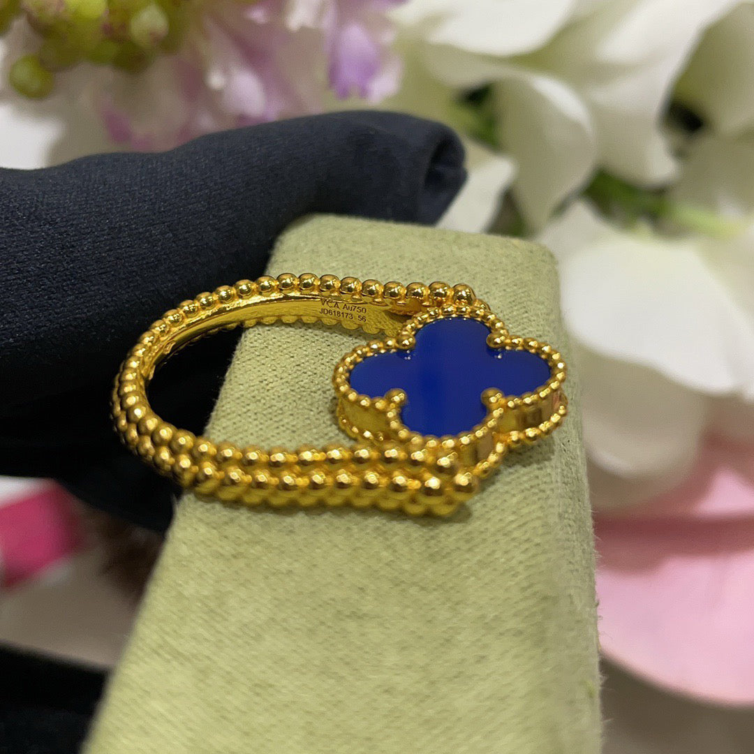 [Angela Jewellery]CLOVER RIVERSIBLE BLUE AGATE RING