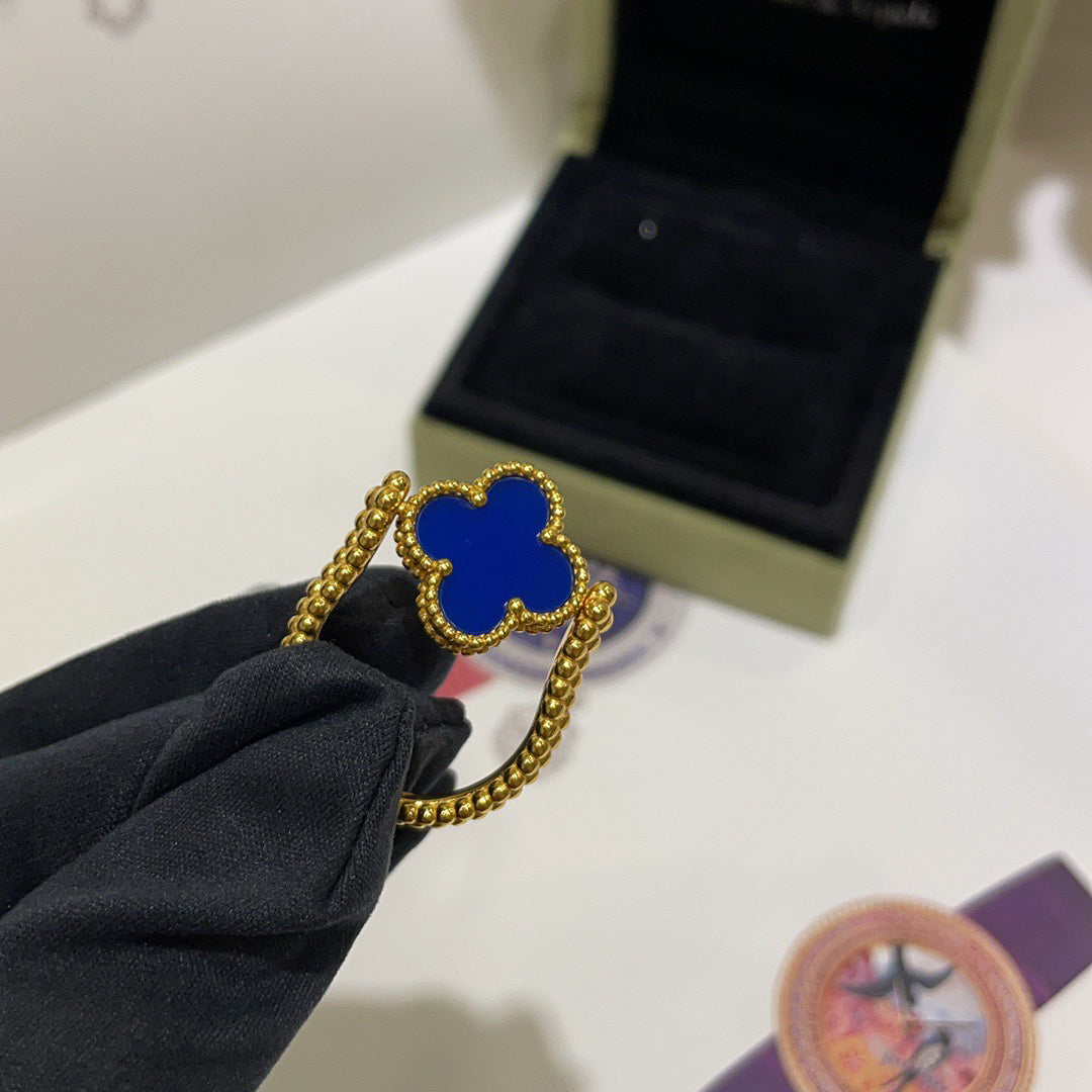 [Angela Jewellery]CLOVER RIVERSIBLE BLUE AGATE RING