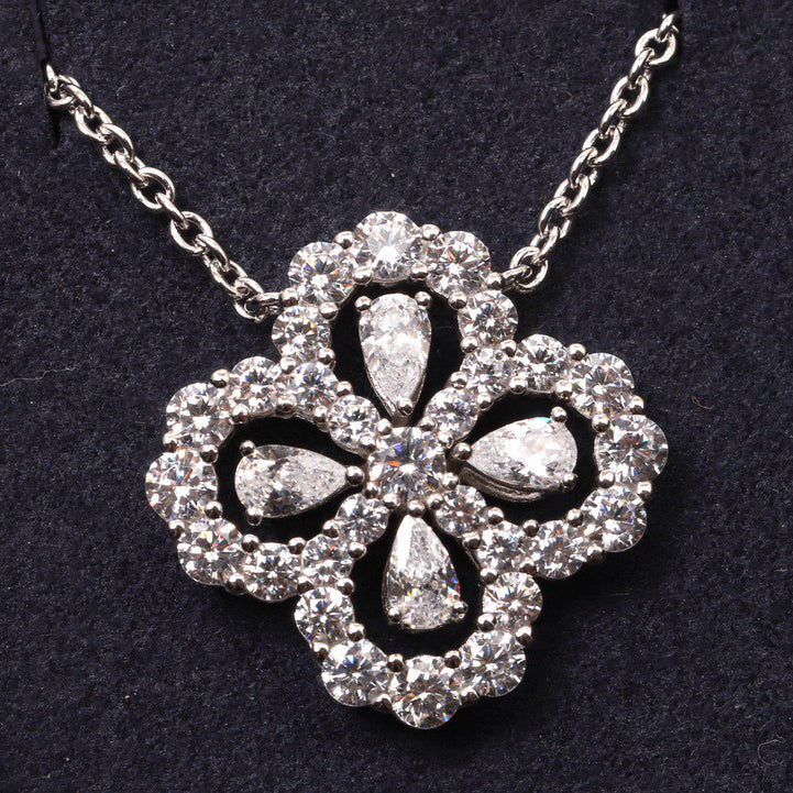 [Angela Jewellery]LOOP NECKLACE FULL MOTIF DIAMOND 16MM MULTIPLE COLORS