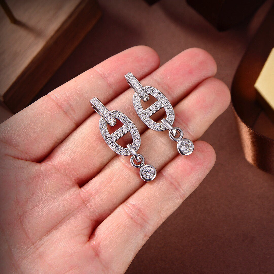 [Angela Jewellery]HM CHAINE DIAMOND EARRINGS