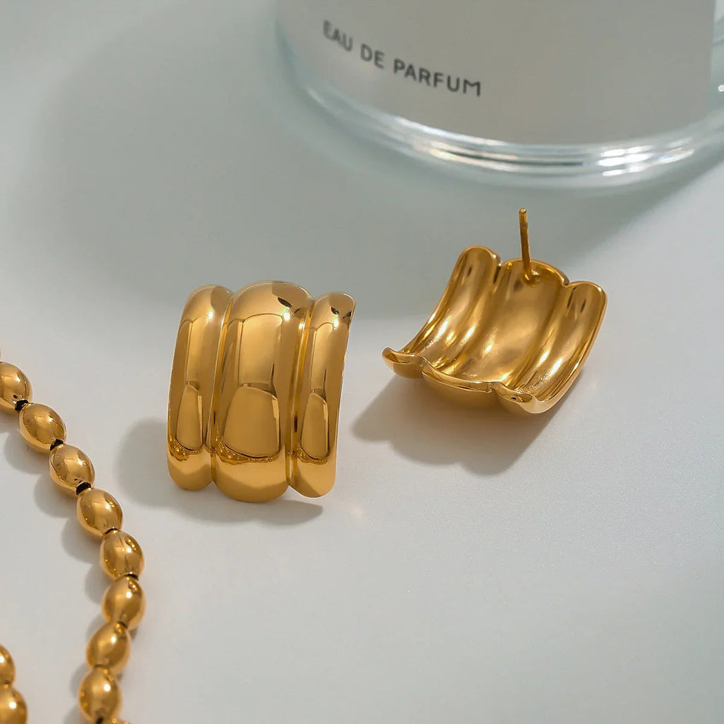 Angela Gold Arch Earrings