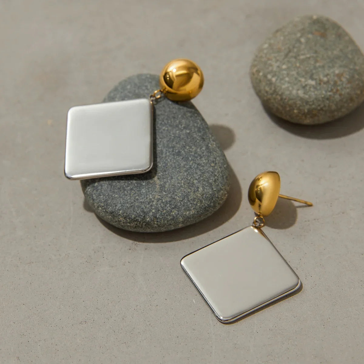 Kelly Geometric Drop Earrings
