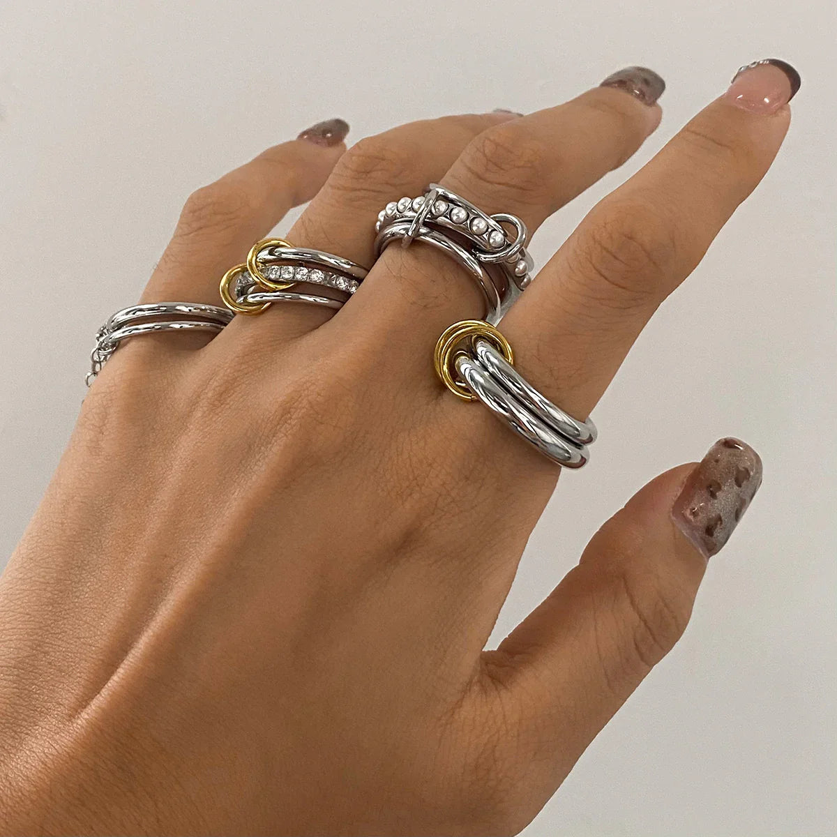 Mikayla Stacked Freshwater Pearl Ring