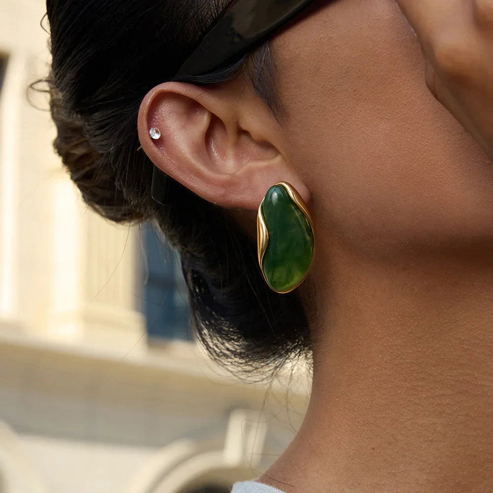 Amelise Polished Gemstone Earrings