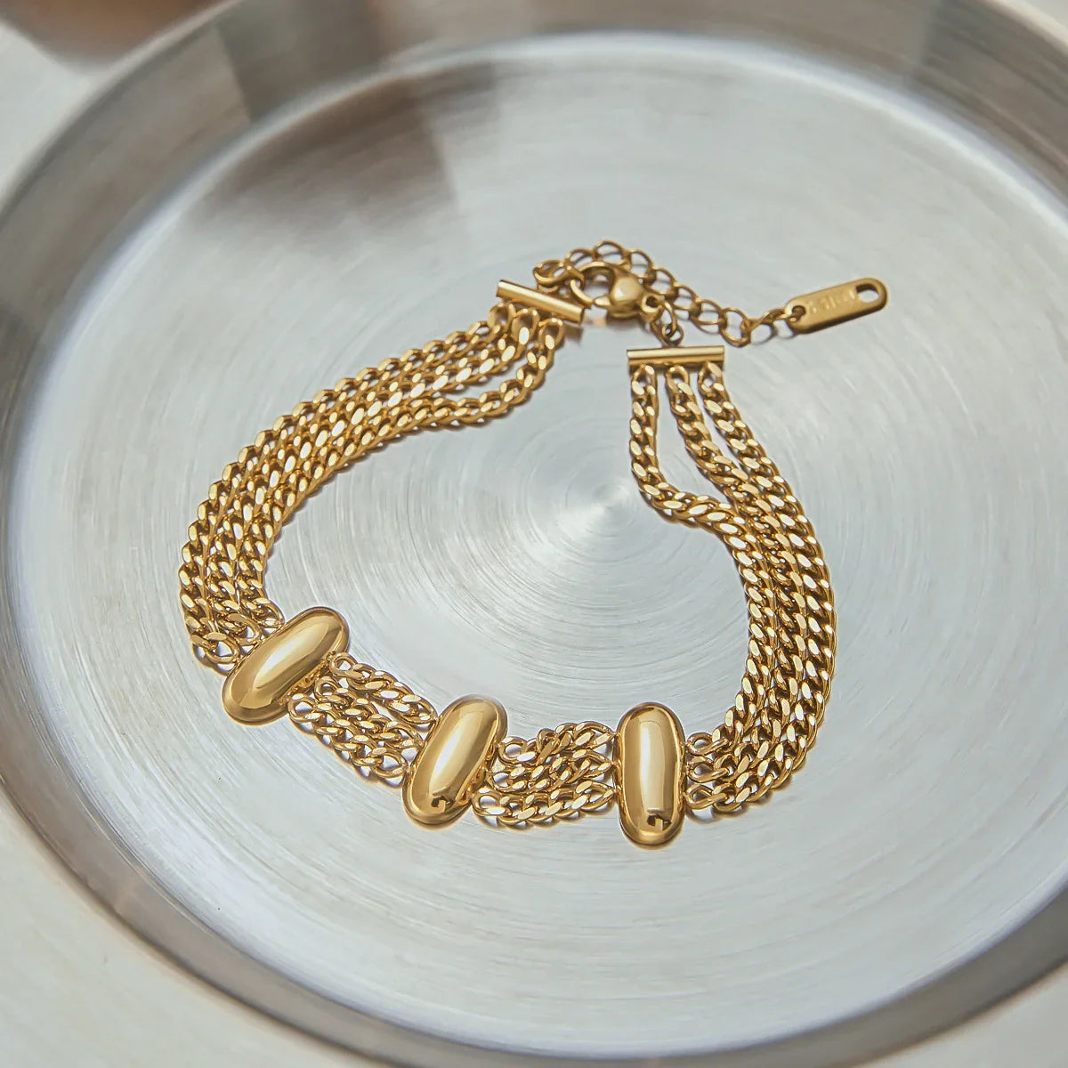 Kathleen Layered Chain Gold Bracelet