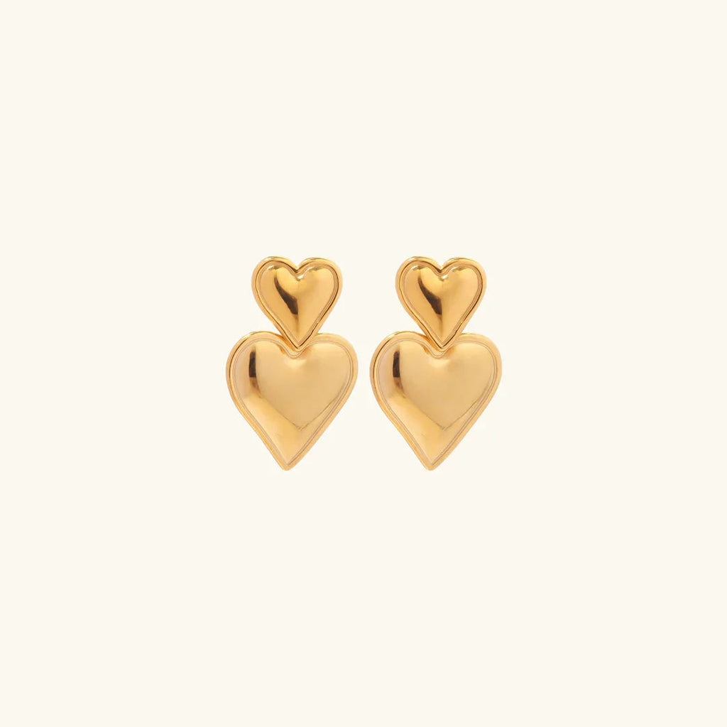 Zofia Gold Heart Earrings