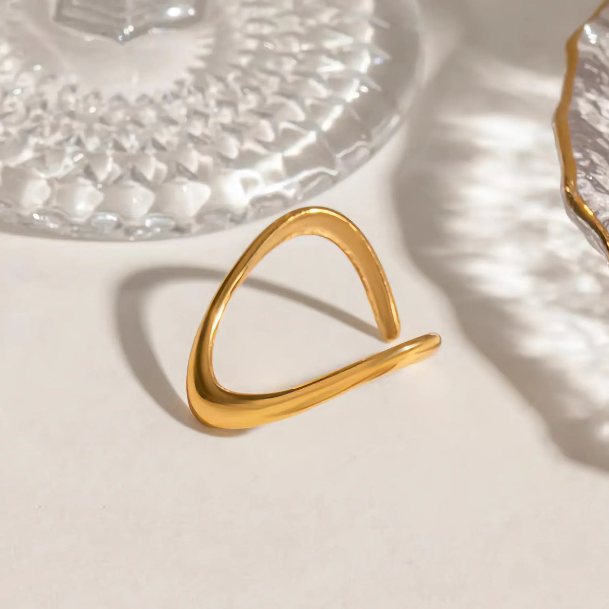 Paisley Gold Arc Ring