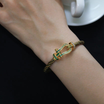 [Angela Jewellery]FORCE 10 GOLD GREEN DIAMOND PAVED