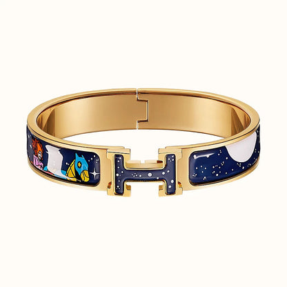 [Angela Jewellery]H STAR AND MOON BRACELET 12MM
