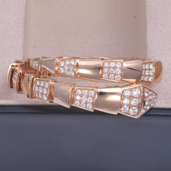 [Angela Jewellery]SERPENTI WIDE BRACELET PINK GOLD DIAMOND